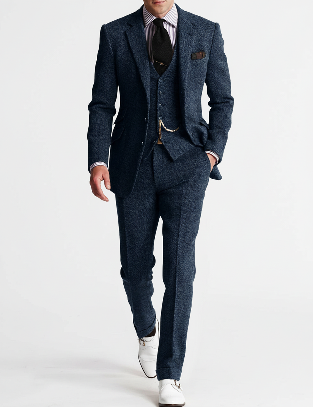 Traje Hombre Tres Piezas Slim Fit Clásico