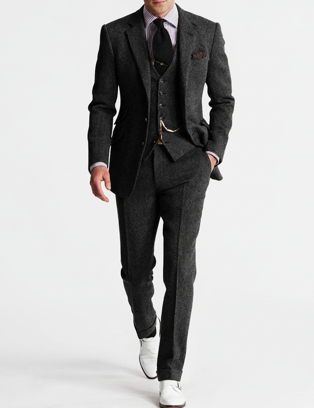 Traje Hombre Tres Piezas Slim Fit Clásico