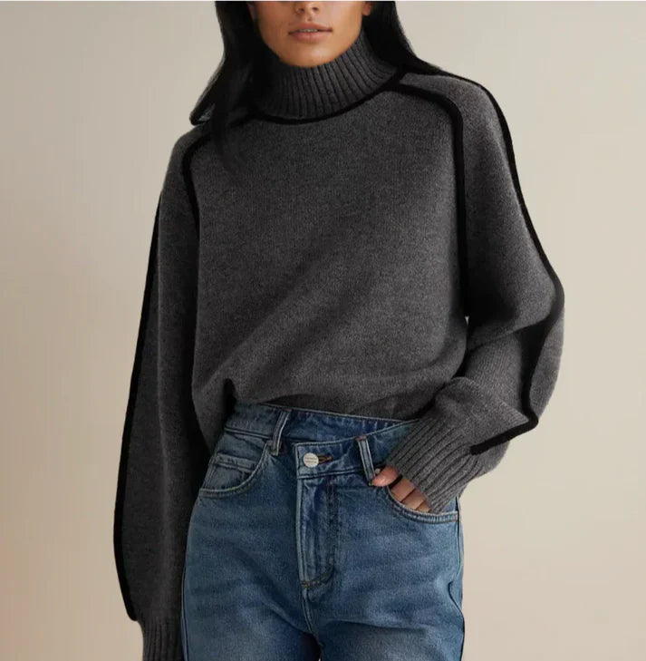 Suéter Mujer Cuello Alto Ajuste Clásico
