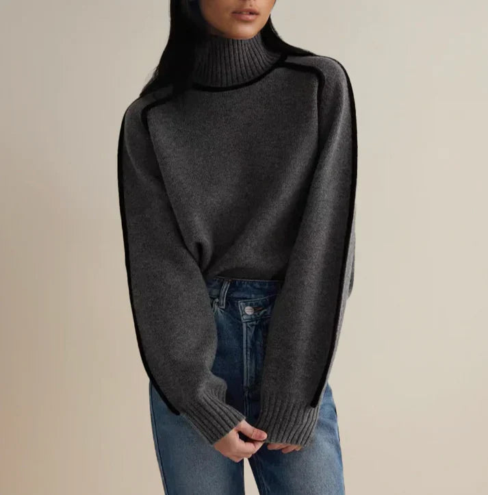 Suéter Mujer Cuello Alto Ajuste Clásico