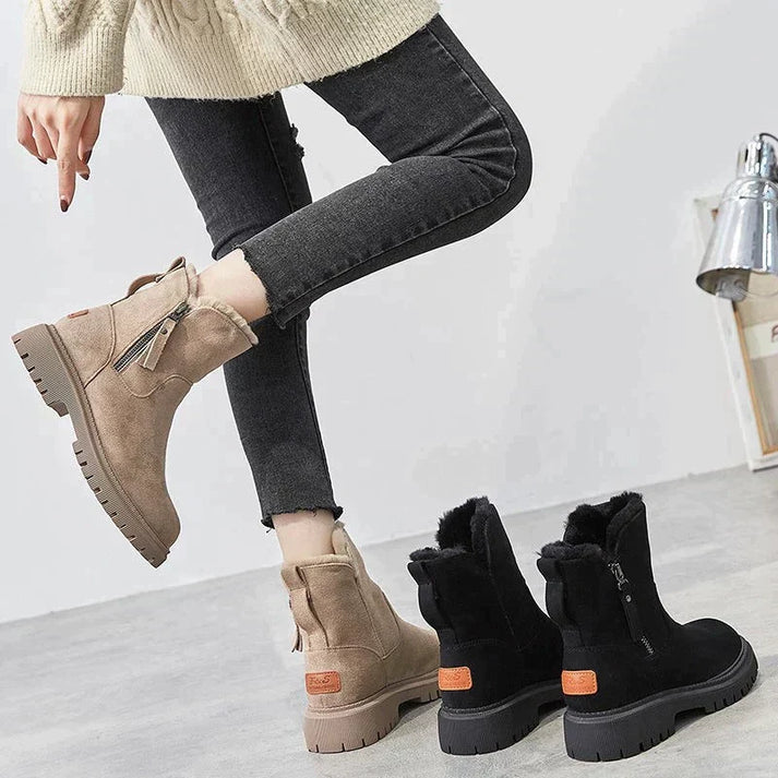 Botas Mujer con Forro de Lana y Cremallera