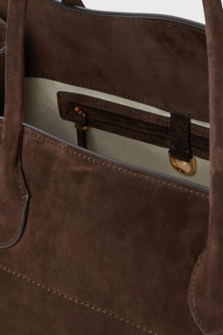 Bolso tote mujer Cuero vegano efecto ante amplio