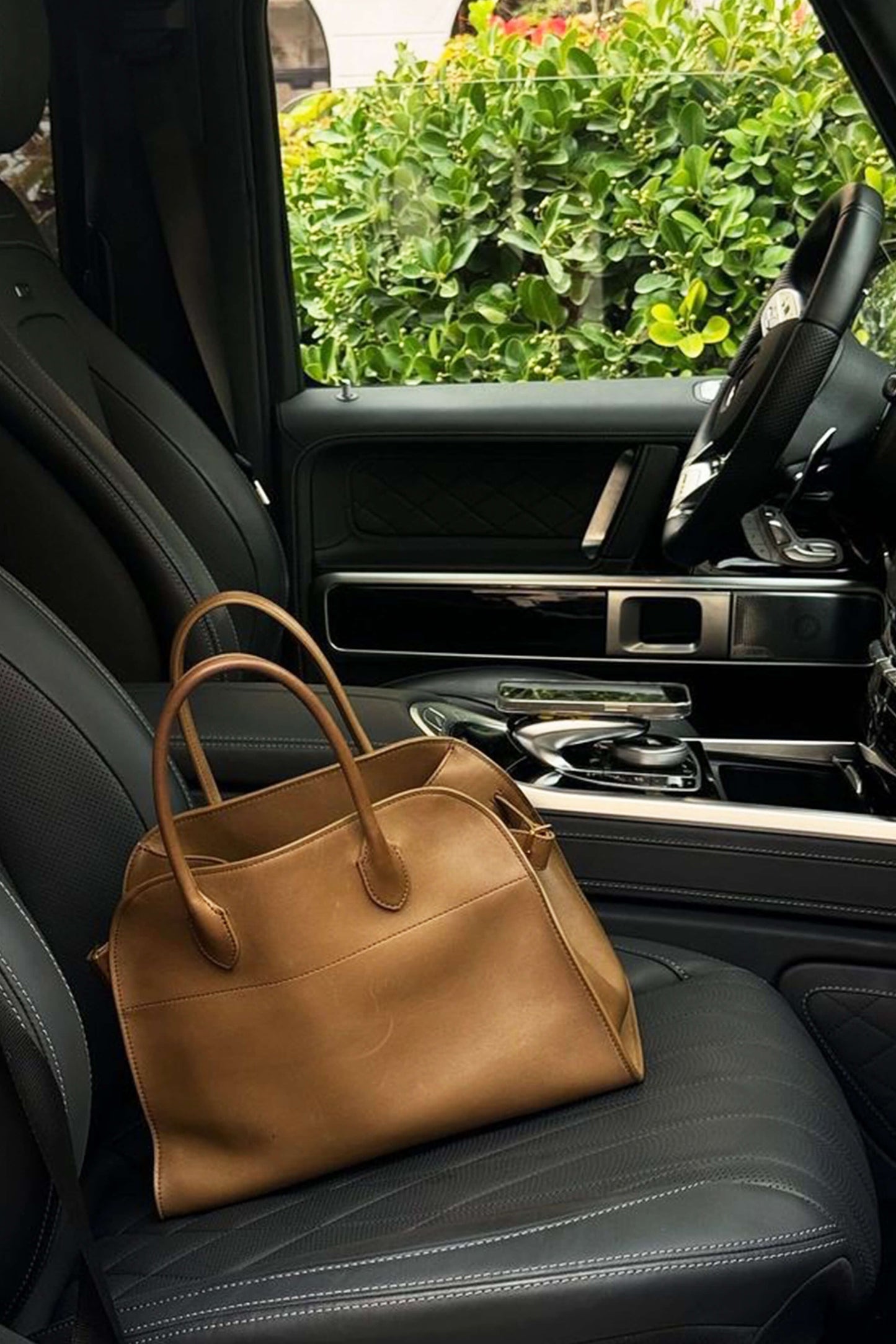 Bolso tote mujer Cuero vegano efecto ante amplio