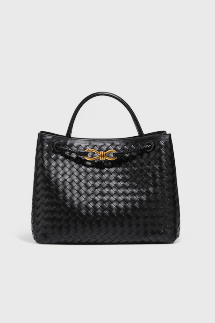 Bolso mujer de cuero vegano tejido grande moderno - Mavetta
