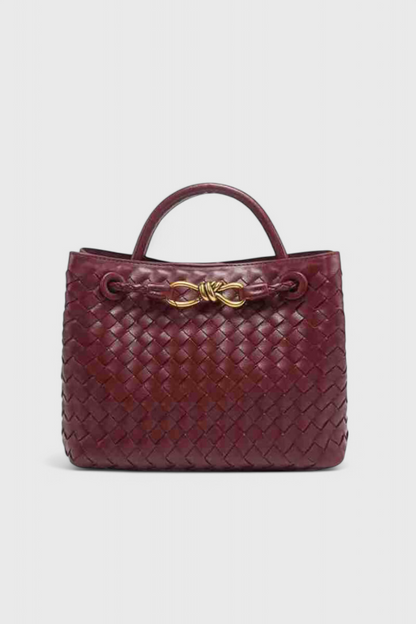 Bolso mujer de cuero vegano tejido grande moderno