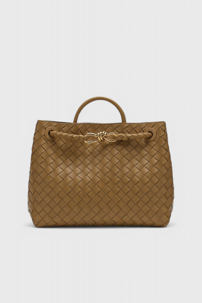 Bolso mujer de cuero vegano tejido grande moderno