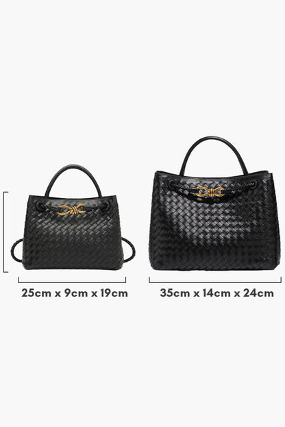 Bolso mujer de cuero vegano tejido grande moderno