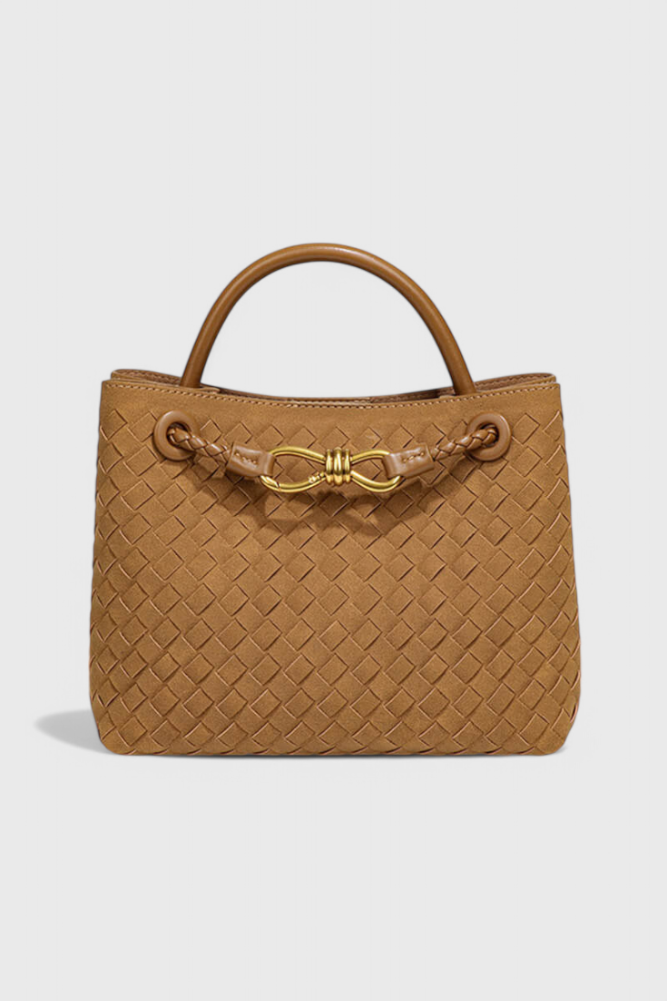 Bolso mujer efecto ante tejido con correa ajustable