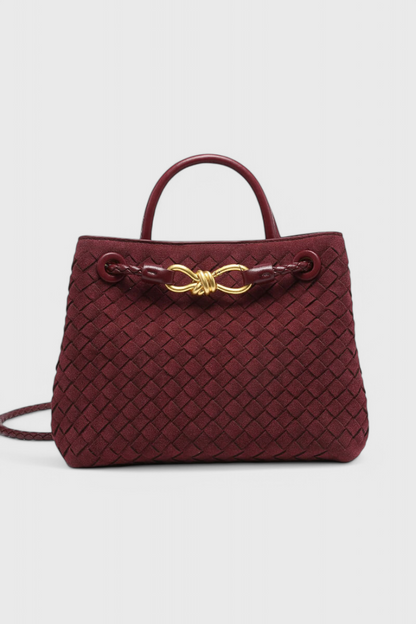 Bolso mujer efecto ante tejido con correa ajustable