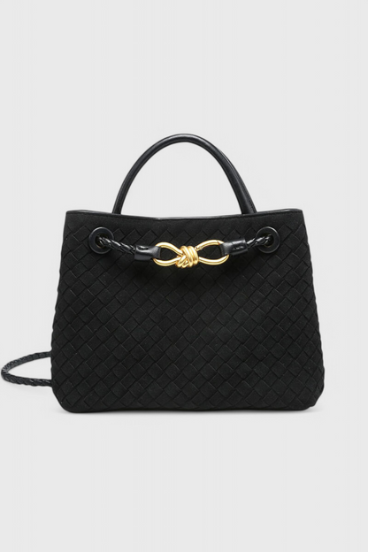 Bolso mujer efecto ante tejido con correa ajustable