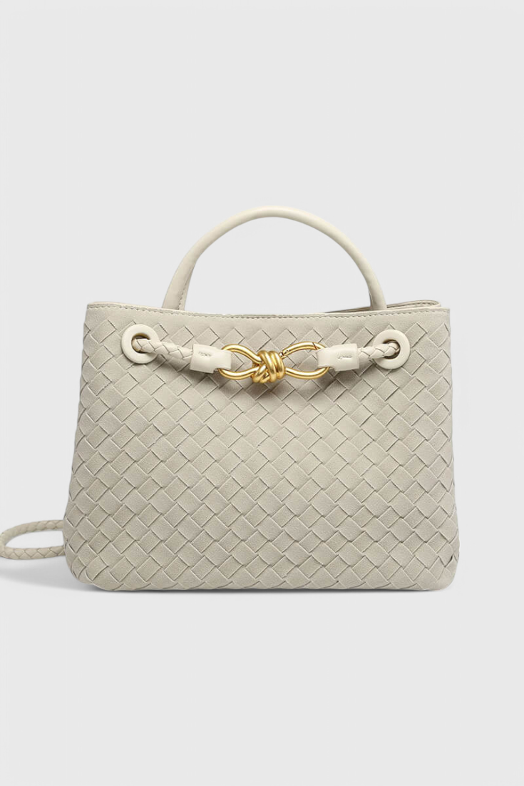 Bolso mujer efecto ante tejido con correa ajustable