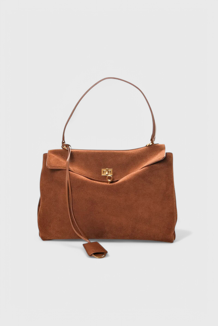 Bolso de hombro mujer cuero vegano efecto ante elegante