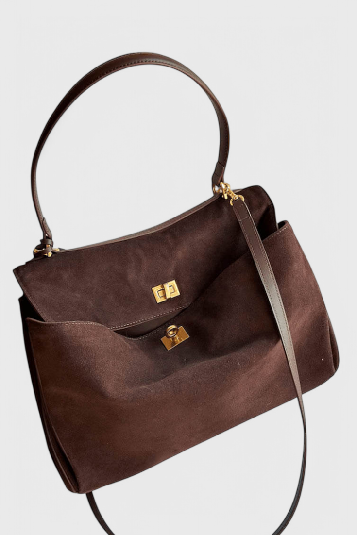 Bolso de hombro mujer cuero vegano efecto ante elegante