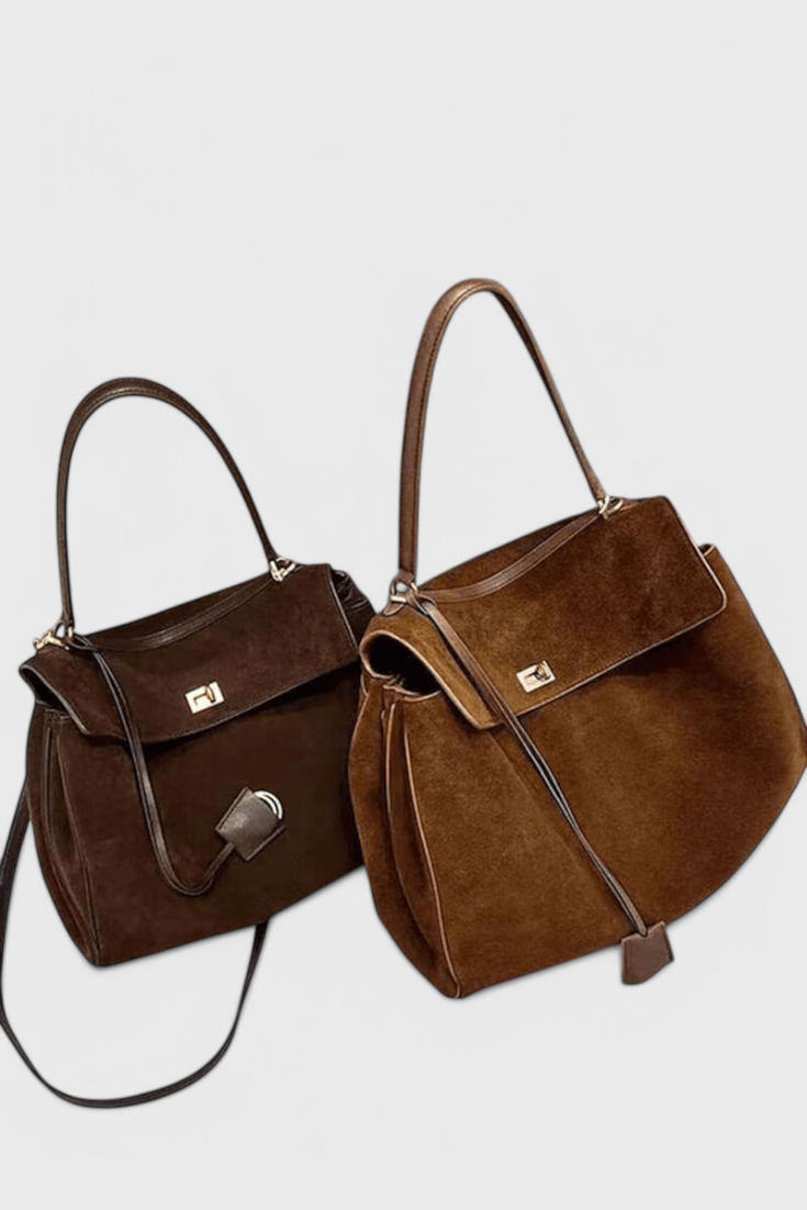 Bolso de hombro mujer cuero vegano efecto ante elegante