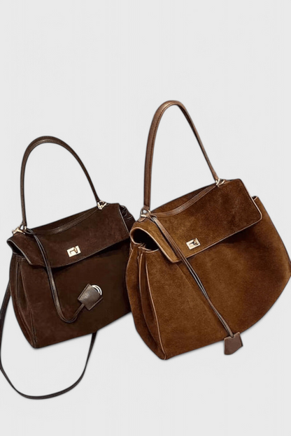 Bolso de hombro mujer cuero vegano efecto ante elegante