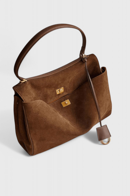 Bolso de hombro mujer cuero vegano efecto ante elegante