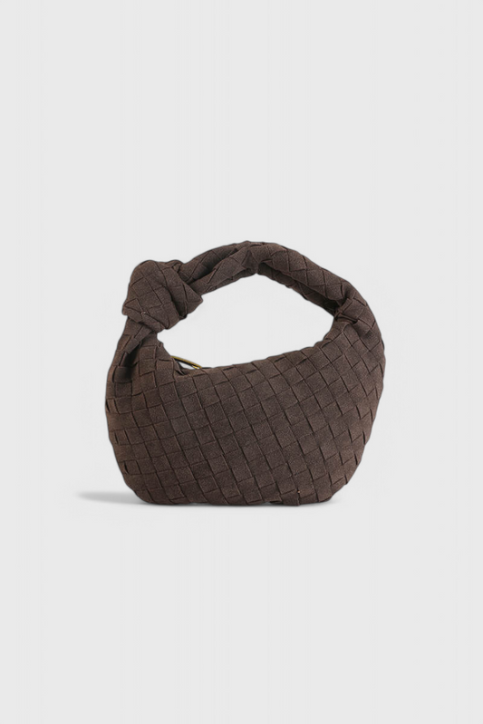 Bolso mini mujer tejido efecto ante compacto con nudo elegante - Mavetta