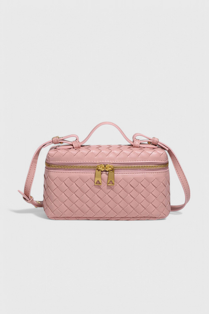 Bolso mini mujer cuero vegano tejido compacto con detalles