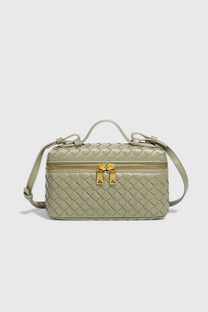 Bolso mini mujer cuero vegano tejido compacto con detalles