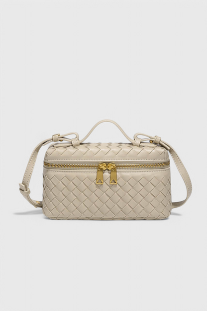 Bolso mini mujer cuero vegano tejido compacto con detalles