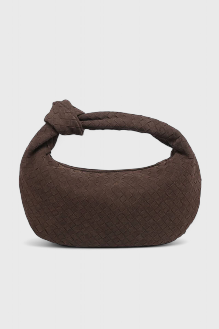 Bolso mujer tejido mediano con nudo diseño moderno