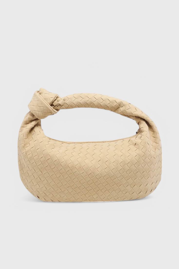 Bolso mujer tejido mediano con nudo diseño moderno