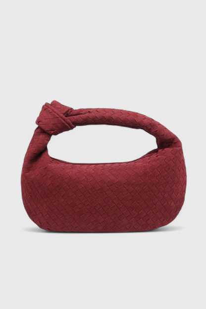 Bolso mujer tejido mediano con nudo diseño moderno