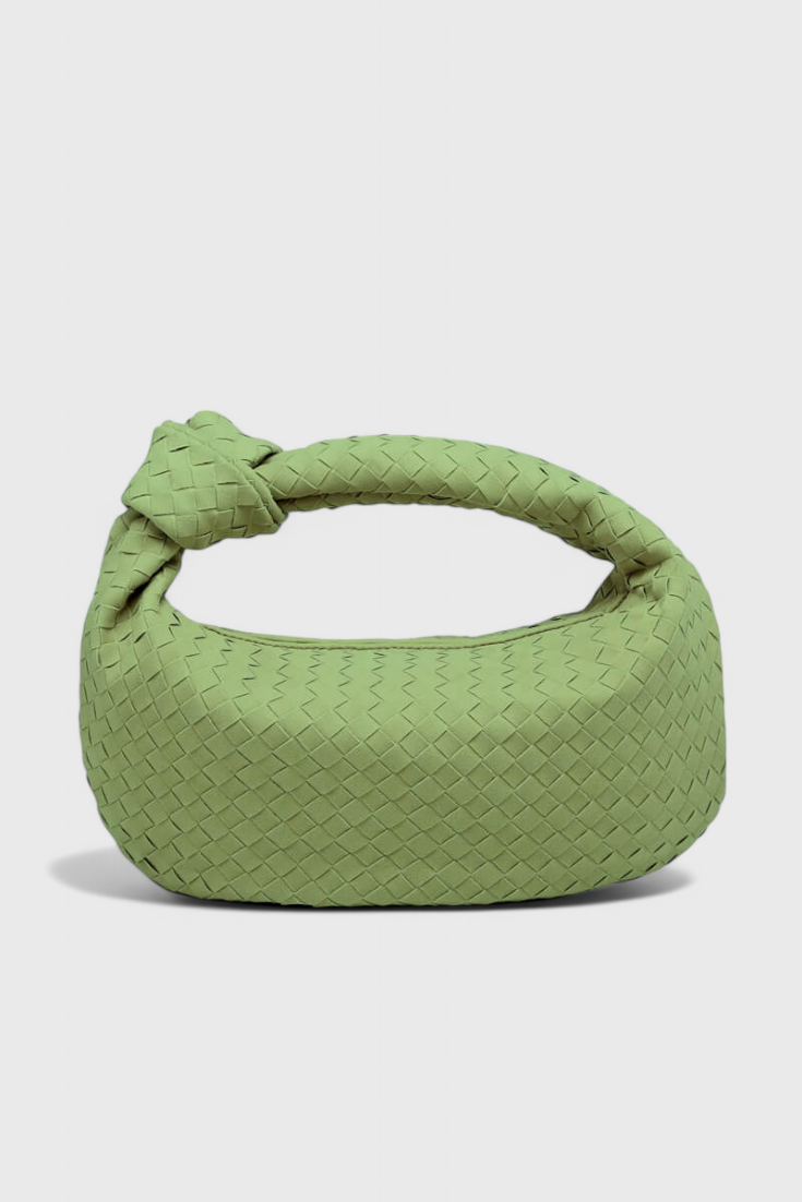 Bolso mujer tejido mediano con nudo diseño moderno