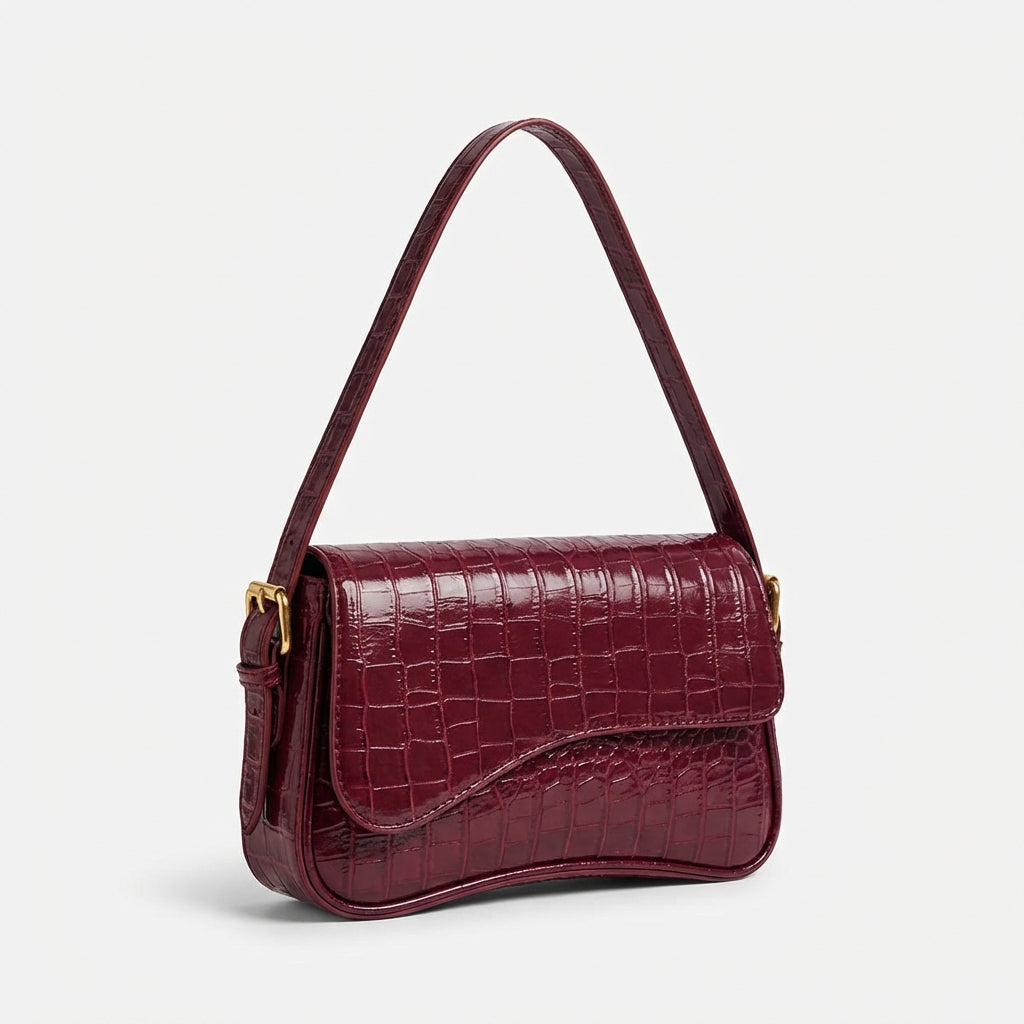 Bolso Baguette Mujer Efecto Cocodrilo Elegante - Mavetta