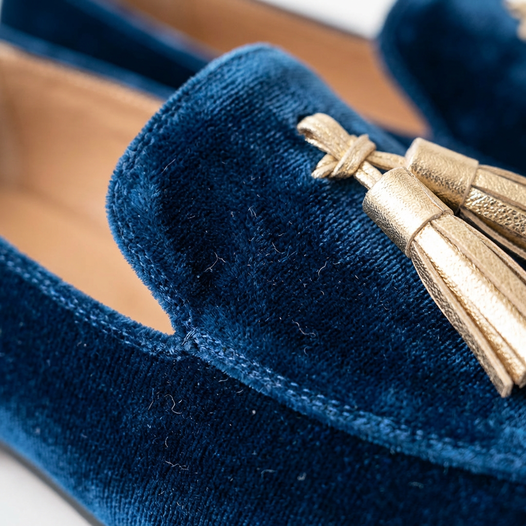 Mocasines Mujer de Piel Slip-On con Borlas Decorativas