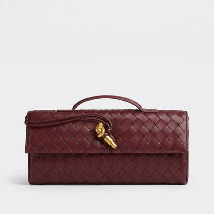 Bolso Clutch Mujer Tejido Trenzado Cierre Nudo Elegante - Mavetta