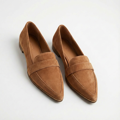 Mocasines Mujer Puntera Puntiaguda Detalle Penny Elegante