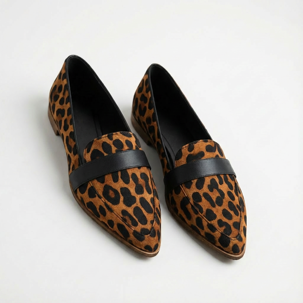 Mocasines Mujer Puntera Puntiaguda Detalle Penny Elegante