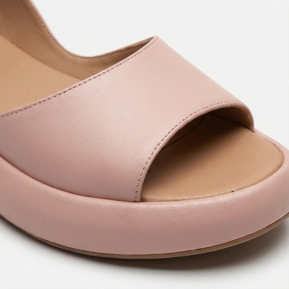 Sandalias Mujer Cuña Puntera Abierta Tira Trasera Cómoda