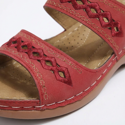 Sandalias Planas Mujer Correa Tobillo Detalle Trenzado Boho