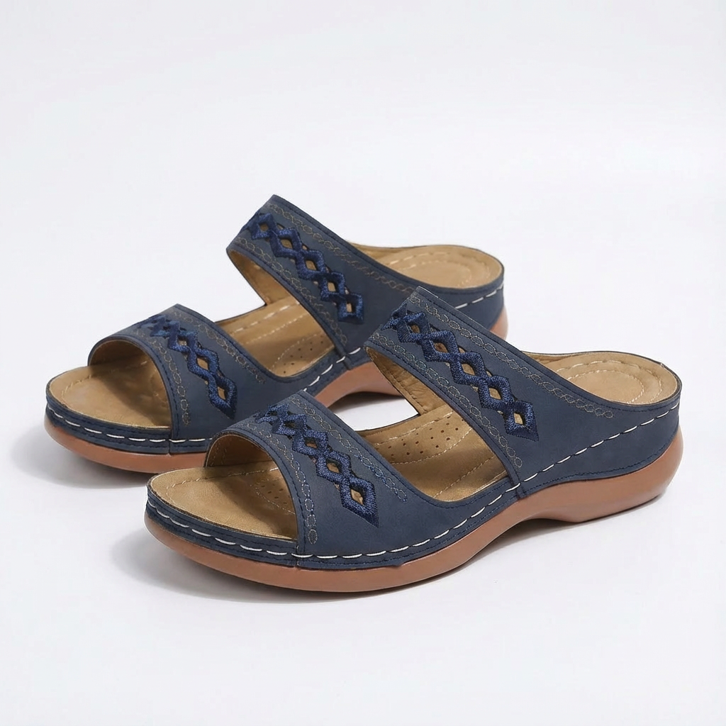 Sandalias Planas Mujer Correa Tobillo Detalle Trenzado Boho