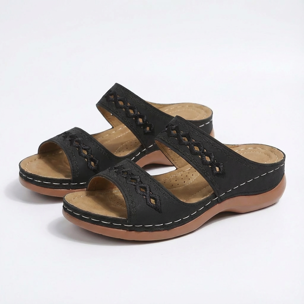 Sandalias Planas Mujer Correa Tobillo Detalle Trenzado Boho
