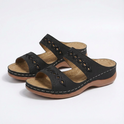 Sandalias Planas Mujer Correa Tobillo Detalle Trenzado Boho