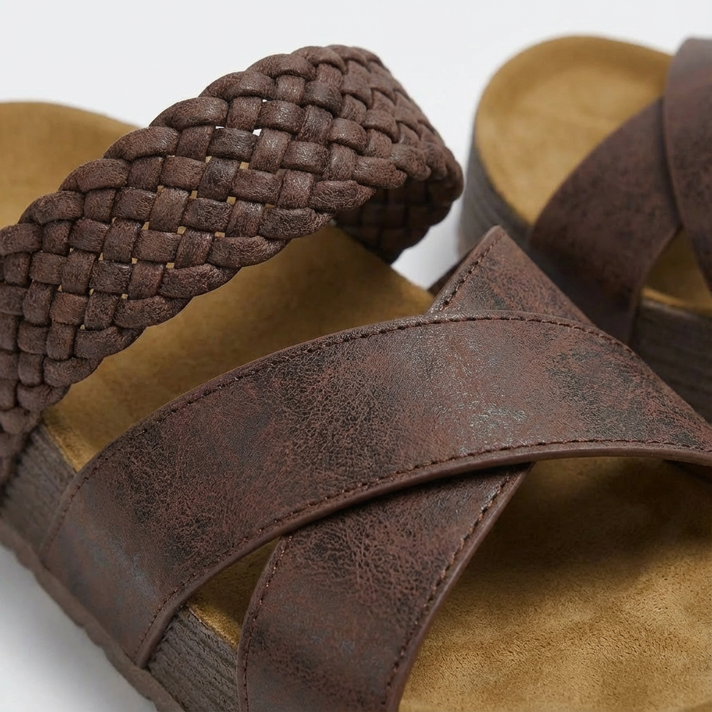 Sandalias Plataforma Mujer Tira Trenzada Suela Corcho Boho