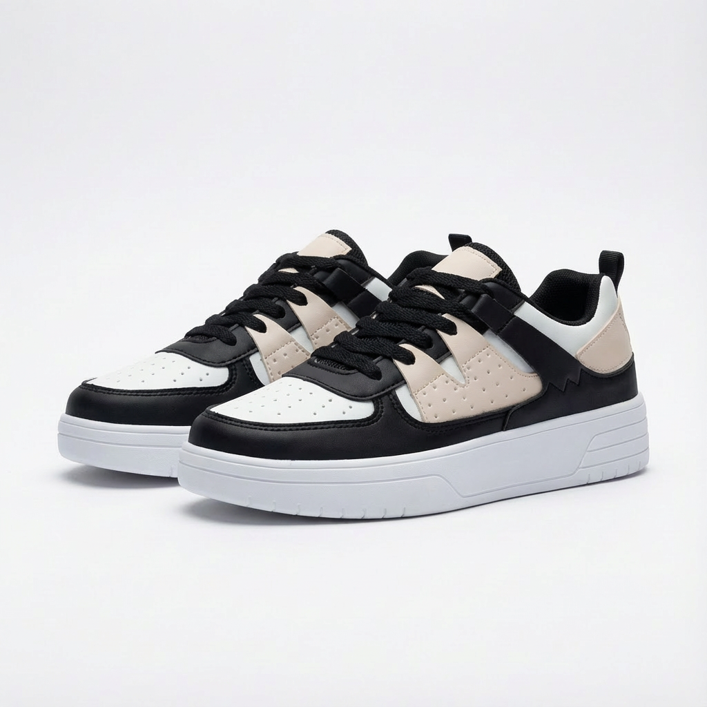Zapatillas Skate Mujer Paneles Texturizados Cordones Urbanas