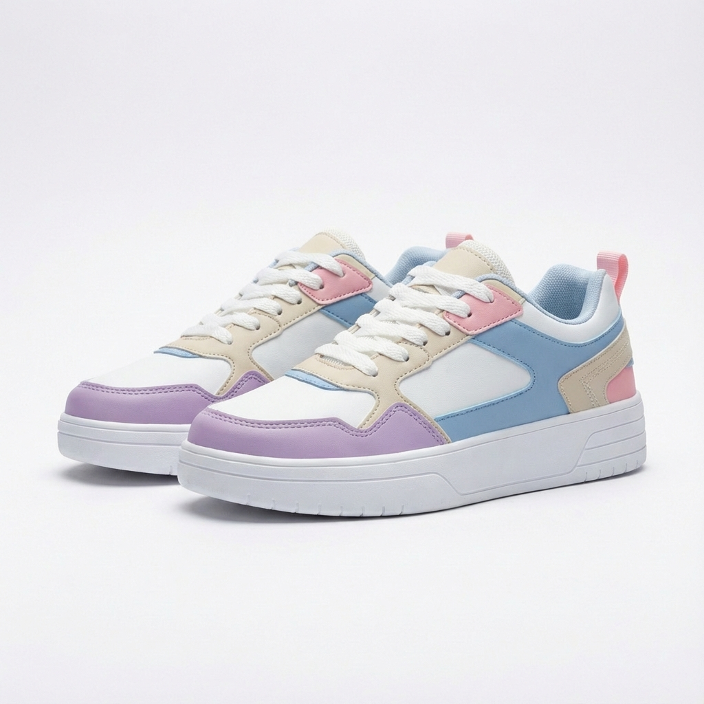 Zapatillas Skate Mujer Paneles Texturizados Cordones Urbanas