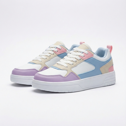Zapatillas Skate Mujer Paneles Texturizados Cordones Urbanas