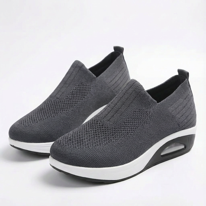 Zapatillas Slip-On Mujer Tejido Transpirable Tobillo Elástico Confort
