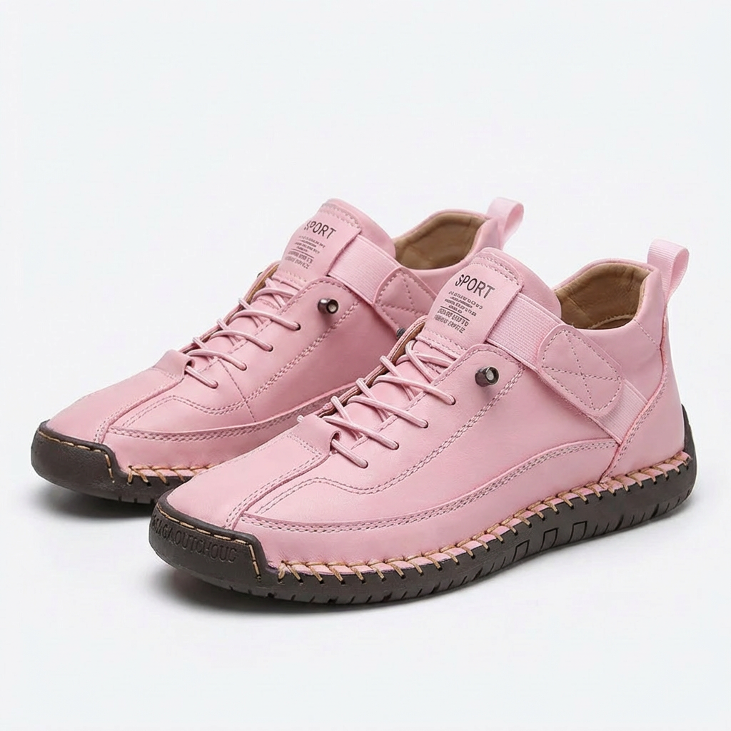 Zapatillas Mujer Costura Trenzada Cierre Velcro Casual