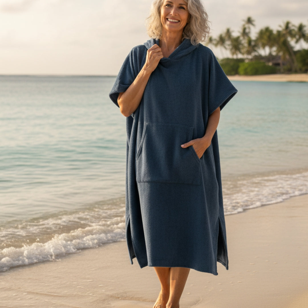 Vestido Poncho Mujer Playa Tejido Ligero Verano - Mavetta