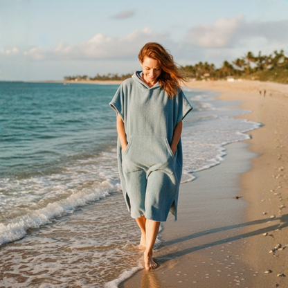 Vestido Poncho Mujer Playa Tejido Ligero Verano