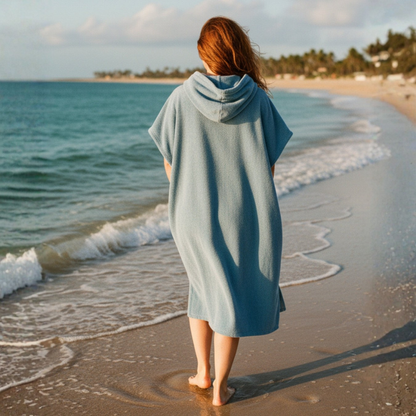 Vestido Poncho Mujer Playa Tejido Ligero Verano