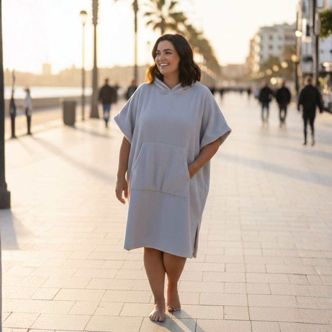 Vestido Poncho Mujer Playa Tejido Ligero Verano