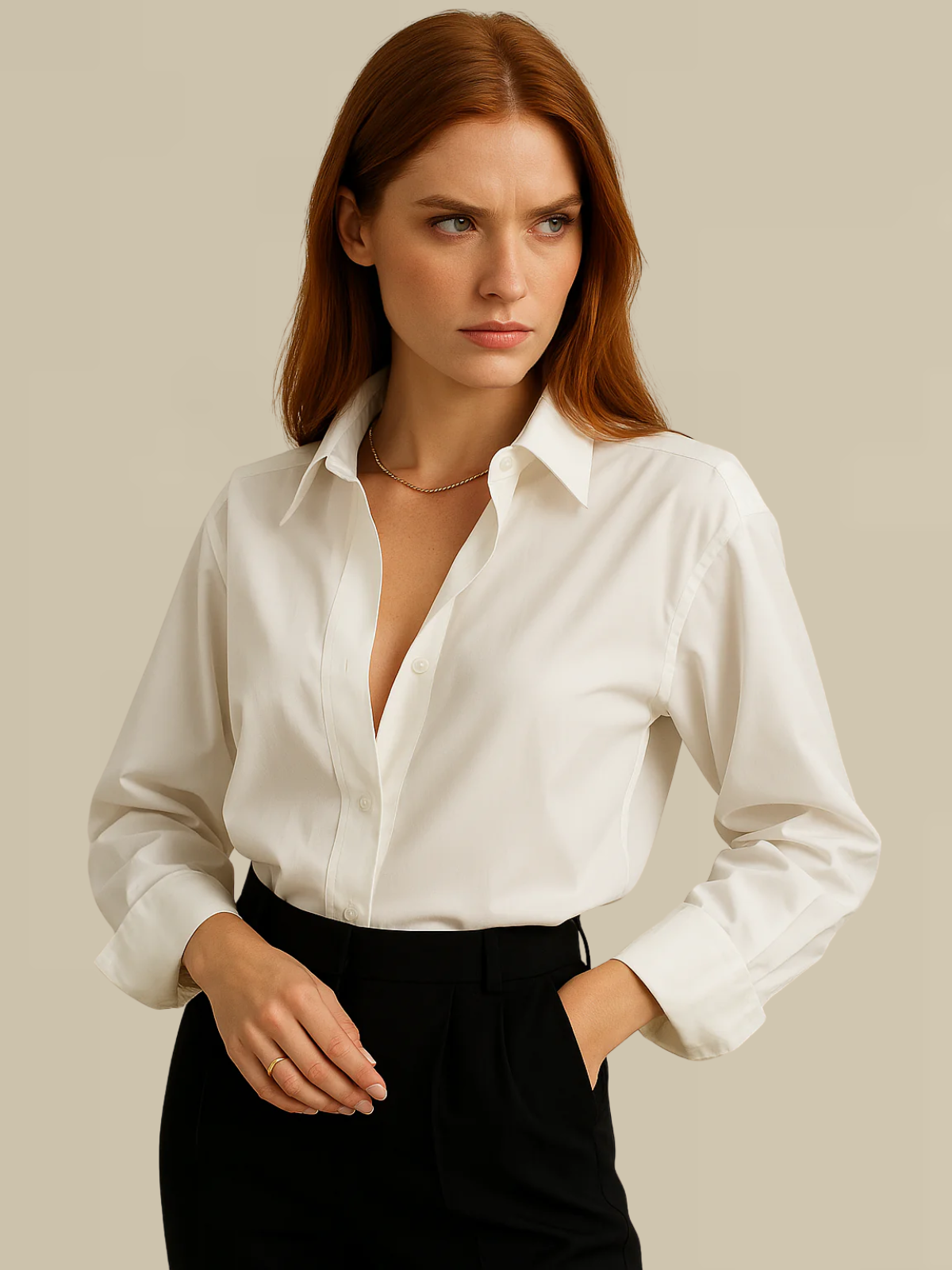 Blusa Mujer Elegante Algodón Corte Entallado - Mavetta