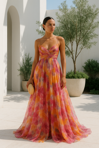 Vestido Largo Mujer Floral Verano Elegante